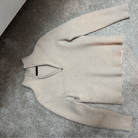 Jenni Kayne Cream Half-Zip Sweater - Picture 2 of 4